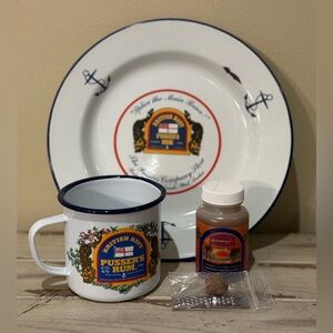 Pusser’s Enamel Tin Plate & Tim Cup Set Made In England
